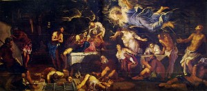 Tintoretto: San Rocco in carcere confortato da un angelo